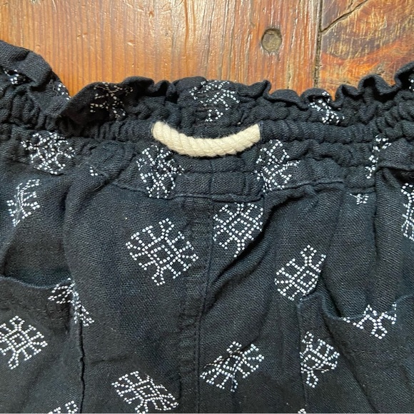 Roxy Women’s Linen Viscose Shorts Size L Black Drawstring Waist Beach Surf Sand - Picture 5 of 12